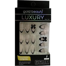 Gold Beauty Taşlı Takma Tırnak
