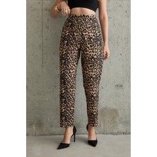 Essence Bouteille Leopar Desenli Kumaş Pantolon