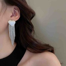 Noshnosh Silver Trend Rodyum Kaplama Kalpli Küpe