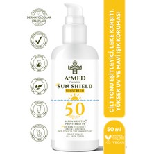 A+ MED Cosmetics Nemlendirici, Leke Karşıtı ve Cilt Tonu Eşitleyici Güneş Koruyucu Krem 50 SPF (50 ml)