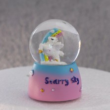 Piraye Gift Sevimli Unicorn Işıklı Mini Kar  Küresi