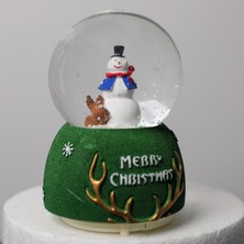 Piraye Gift Yılbaşı Kardan  Adam Tasarımlı Orta  Boy Kar Küresi