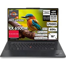 Lenovo Thinkpad Z16 Gen 1 Ryzen 9 Pro 6950H 32-Gbddr5 256 GB SSD 16" Wquxga Windows 11 Pro Touch Taşınabilir Bilgisayar 21D4001ETX Bt0