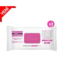 Sleepy Easy Clean Lilyum Buketi Yüzey Temizlik Havlusu 3x100 (300 Yaprak)