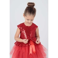 Ahenk Kids AHENGİM KIZ ÇOCUK ELBİSE KIZ ELBİSE PUL PAYETLİ AK2207