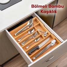 Porsima M9263-55 Ölçü Ayarlı 5-7 Bölmeli Bambu Kaşıklık