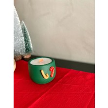 Fehu Candle Yılbaşı Temalı Beton Saksı Içinde Ahşap Fitilli Doğal Soya Mumu Kokulu Mum Noel Yeni Yıl Dekorasyon