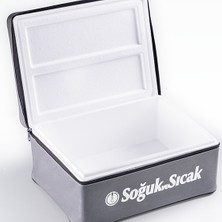 Soğuk & Sıcak Soğutucu Straforlu Taşıma Çantası Koyu Gri 5 Lt