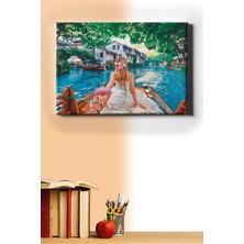 WebStyle Sayılarla Boyama Seti Kasnaklı Aşıklar Teknesi 50 x 65 cm