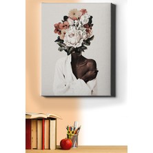 WebStyle Sayılarla Boyama Seti Kasnaklı Afrikalı Kadın ve Çiçekler 40 x 50 cm