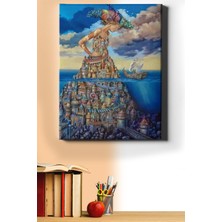 WebStyle Sayılarla Boyama Seti Kasnaklı Kayıp Şehir 60 x 75 cm