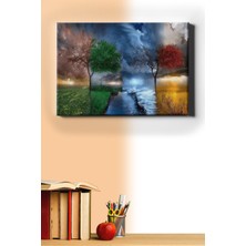 WebStyle Sayılarla Boyama Seti Kasnaklı Mevsim Geçişi 60 x 75 cm