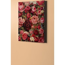 WebStyle Gül Demeti Sayılarla Boyama Seti Kasnaklı 40 x 50 cm