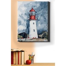 WebStyle Sayılarla Boyama Seti Kasnaklı Deniz Feneri 60 x 75 cm