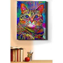 WebStyle Sayılarla Boyama Seti Kasnaklı Rengarenk Kedi 60 x 75 cm