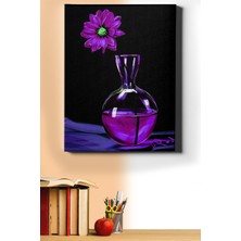 WebStyle Sayılarla Boyama Seti Kasnaklı Mor ve Çiçek 40 x 50 cm