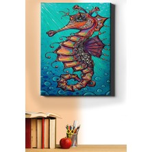 WebStyle Sayılarla Boyama Seti Kasnaklı Deniz Atı 60 x 75 cm