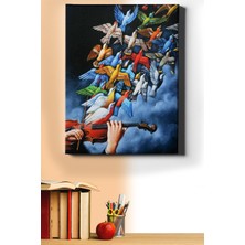 WebStyle Sayılarla Boyama Seti Kasnaklı Özgür Notalar 40 x 50 cm