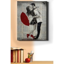 WebStyle Sayılarla Boyama Seti Kasnaklı Aşk ve Kırmızı Şemsiye 5 40 x 50 cm