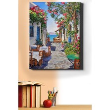 WebStyle Sayılarla Boyama Seti Kasnaklı Çiçekli Sokak Manzarası 60 x 75 cm