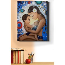 WebStyle Sayılarla Boyama Seti Kasnaklı Anne Veçocukları 40 x 50 cm