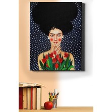 WebStyle Sayılarla Boyama Seti Kasnaklı Çiçek Toplayan Kadın 60 x 75 cm