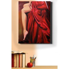 WebStyle Sayılarla Boyama Seti Kasnaklı Kırmızı Elbise 40 x 50 cm