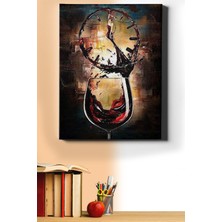 WebStyle Sayılarla Boyama Seti Çerçeveli Kasnaklı Şarap ve Zaman 40 x 50 cm