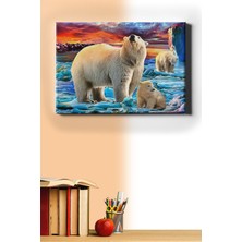 WebStyle Sayılarla Boyama Seti Kasnaklı Kutup Ayıları 60 x 75 cm