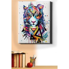 WebStyle Sayılarla Boyama Seti Kasnaklı Soyut Kaplan 40 x 50 cm