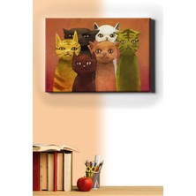 WebStyle Sayılarla Boyama Seti Kasnaklı Poz Veren Kediler 40 x 50 cm