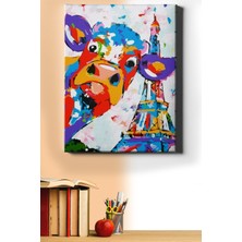 WebStyle Sayılarla Boyama Seti Kasnaklı Inek ve Eyfel 60 x 75 cm