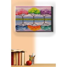 WebStyle Sayılarla Boyama Seti Kasnaklı Ağaçlar ve Yansıma 40 x 50 cm