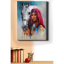 WebStyle Köylü Güzeli Sayılarla Boyama Seti Kasnaklı 40 x 50 cm