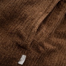 Ecocotton Hüma Kadın Bornoz  Pamuk Kapitoneli Kahverengi