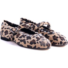 Enodia Tassel Leopar Taş Detaylı Babet