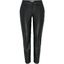 Only Onlmiri Slim Fit Yüksek Bel Boru Paça Deri Pantolon Bayan Pantolon 15328035