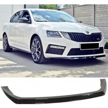 MKG Otomotiv Skoda Octavia Mk3 Vrs Ön Lip Parlak Siyah Plastik 2013-2017