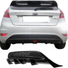 Om Goto Garaj Ford Fiesta Mk6 Çakarlı Difüzör Parlak Siyah Plastik Arka Difizör