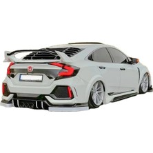 Om Goto Garaj Honda Civic Fc5 6 Parça Arka Flap Parlak Siyah Plastik