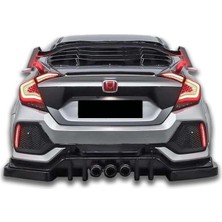 Om Goto Garaj Honda Civic Fc5 6 Parça Arka Flap Parlak Siyah Plastik