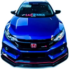 Om Goto Garaj Honda Civic Fc5 Typer 3 Parça Ön Lip Parlak Siyah Plastik