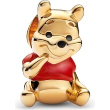 Hector Co Jewellery Disney Winnie The Pooh Charm 925 Ayar Gümüş Altın Kaplama