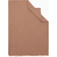 Five Scarf Naturel Pamuk Şal -  Organik Pamuk Kumaş - Yüzdeyüz Pamuk Şal - Organik Şal - Bal Rengi Şal