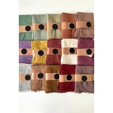 Five Scarf Naturel Pamuk Şal -  Organik Pamuk Kumaş - Yüzdeyüz Pamuk Şal - Organik Şal - Bal Rengi Şal