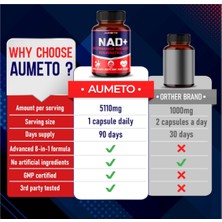 Aumeto Nad+ Nicotinamide Riboside With Resveratrol Quercetin - Cellular Energy Repair Vitality 90 Capsul