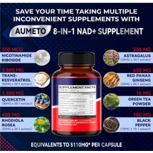 Aumeto Nad+ Nicotinamide Riboside With Resveratrol Quercetin - Cellular Energy Repair Vitality 90 Capsul