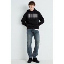 Baskılı Kapşonlu 3 Iplik Sweatshirt FM1.116SÖ