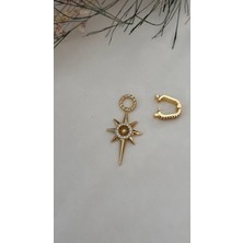 Mi Brillo Accessories Zirkon Taşlı Sirius Yıldız Ajda Charmı Yada Kolye Ucu ( Sadece Charm )