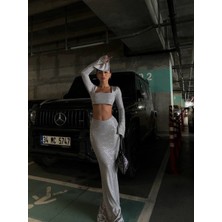 Buzy Etek & Büstiyer Gri Takım